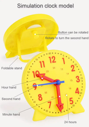 Planet Gates Children Montessori Clock Educational Toys Hour Minute Second Cognition Matching Puzzle Toys Kids Early Preschool Teaching Aids