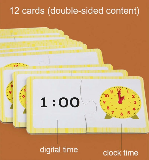 Planet Gates Children Montessori Clock Educational Toys Hour Minute Second Cognition Matching Puzzle Toys Kids Early Preschool Teaching Aids