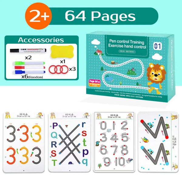 Planet Gates Children Montessori Drawing Toy Pen Control Training Color Shape Math Match Game Set Toddler Learning Activities Educational Toy