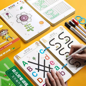 Planet Gates Children Montessori Drawing Toy Pen Control Training Color Shape Math Match Game Set Toddler Learning Activities Educational Toy