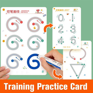 Planet Gates Children Montessori Drawing Toy Pen Control Training Color Shape Math Match Game Set Toddler Learning Activities Educational Toy