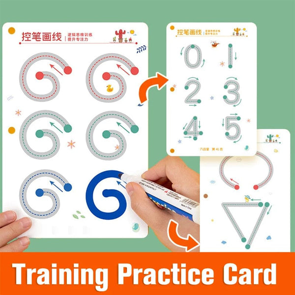 Planet Gates Children Montessori Drawing Toy Pen Control Training Color Shape Math Match Game Set Toddler Learning Activities Educational Toy