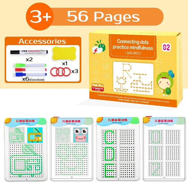 Planet Gates Children Montessori Drawing Toy Pen Control Training Color Shape Math Match Game Set Toddler Learning Activities Educational Toy