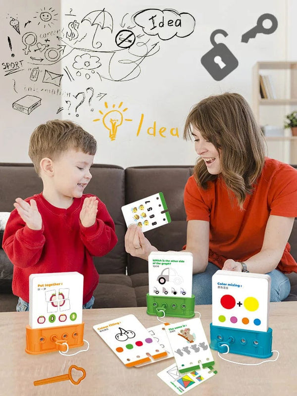 Planet Gates Children Montessori Puzzle Toys Logical Thinking Training Unlock Game Baby Cognition Lock Pick Early Educational Gift for Kids