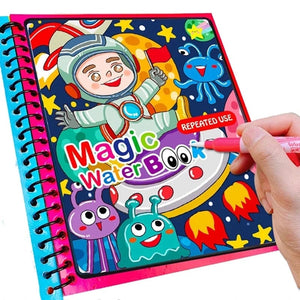 Planet Gates Children Painting Drawing Toys Reusable Coloring Book Magic Water Drawing Book Sensory Early Education Toys for Kids