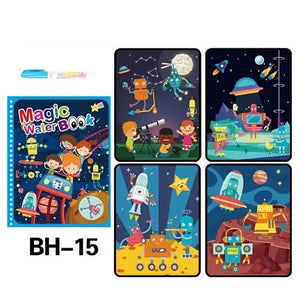 Planet Gates Children Painting Drawing Toys Reusable Coloring Book Magic Water Drawing Book Sensory Early Education Toys for Kids