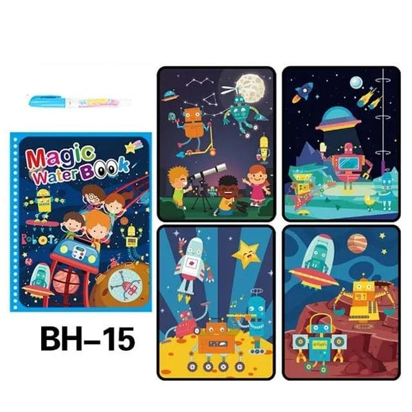 Planet Gates Children Painting Drawing Toys Reusable Coloring Book Magic Water Drawing Book Sensory Early Education Toys for Kids