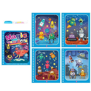 Planet Gates Children Painting Drawing Toys Reusable Coloring Book Magic Water Drawing Book Sensory Early Education Toys for Kids
