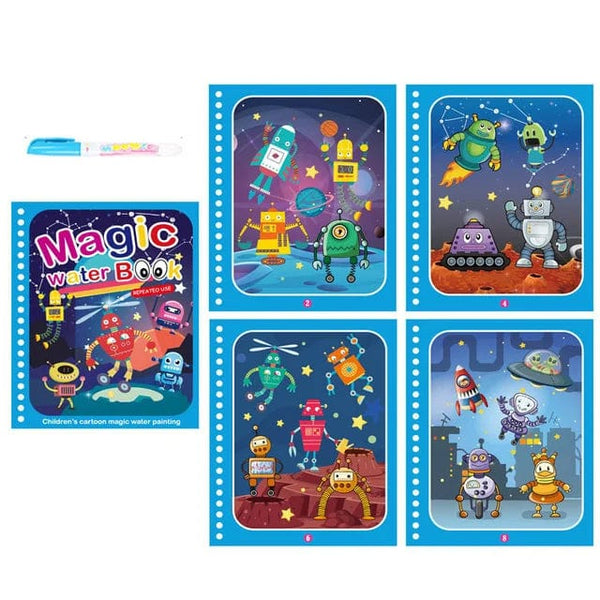 Planet Gates Children Painting Drawing Toys Reusable Coloring Book Magic Water Drawing Book Sensory Early Education Toys for Kids