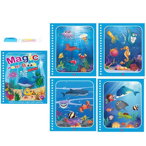 Planet Gates Children Painting Drawing Toys Reusable Coloring Book Magic Water Drawing Book Sensory Early Education Toys for Kids