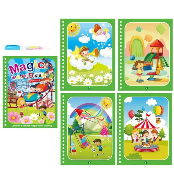 Planet Gates Children Painting Drawing Toys Reusable Coloring Book Magic Water Drawing Book Sensory Early Education Toys for Kids