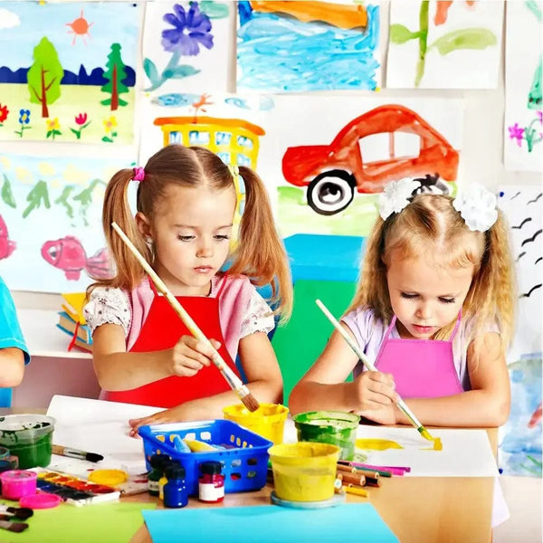 Planet Gates Children Plain Apron Colorful Non-Woven Fabric Kids Painting Drawing Toys Aprons Crafts Playset Baking Cooking Bib Apron