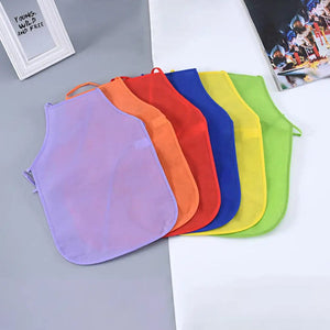 Planet Gates Children Plain Apron Colorful Non-Woven Fabric Kids Painting Drawing Toys Aprons Crafts Playset Baking Cooking Bib Apron