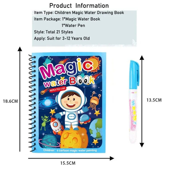 Planet Gates Children Reusable Coloring Book Magic Water Drawing Book  DIY Kindgarten Graffiti Painting Drawing Toys Early Education Toys
