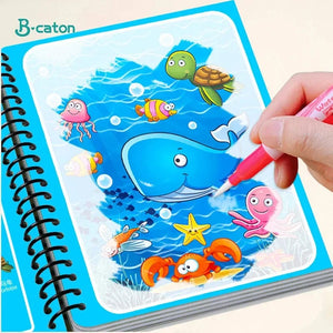 Planet Gates Children Reusable Coloring Book Magic Water Drawing Book  DIY Kindgarten Graffiti Painting Drawing Toys Early Education Toys