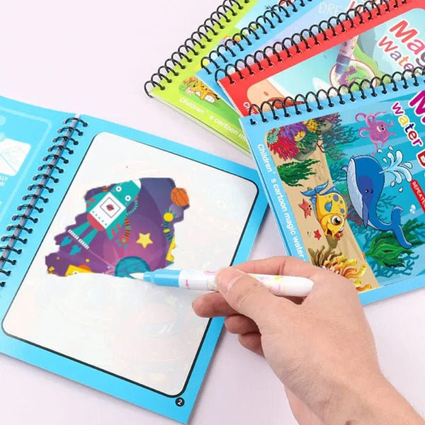 Planet Gates Children Reusable Coloring Book Magic Water Drawing Book  DIY Kindgarten Graffiti Painting Drawing Toys Early Education Toys