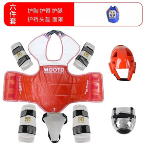 Planet Gates Children's Boxing Taekwondo Protective Gear Actual Combat Equipment Full Set Thicken Competition Martial Arts Combat Protective