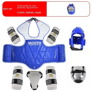 Planet Gates Children's Boxing Taekwondo Protective Gear Actual Combat Equipment Full Set Thicken Competition Martial Arts Combat Protective