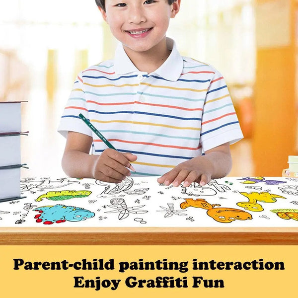 Planet Gates Children's Drawing Roll Sticky Color Filling Paper Graffiti Scroll Coloring Paper Roll For Kids DIY Painting Educational Toys