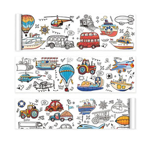 Planet Gates Children's Drawing Roll Sticky Color Filling Paper Graffiti Scroll Coloring Paper Roll For Kids DIY Painting Educational Toys