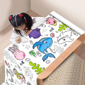 Planet Gates Children's Drawing Roll Sticky Color Filling Paper Graffiti Scroll Coloring Paper Roll For Kids DIY Painting Educational Toys
