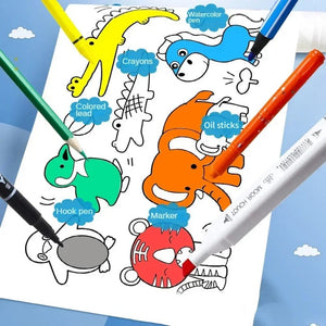 Planet Gates Children's Drawing Roll Sticky Color Filling Paper Graffiti Scroll Coloring Paper Roll for Kids DIY Painting Educational Toys