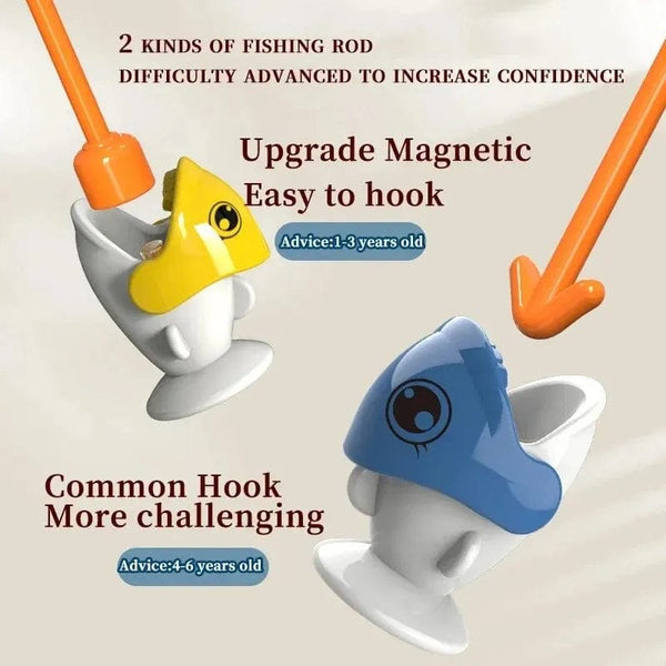 Planet Gates Children's Electric Fishing Toy Set Magnetic Fishing Rod Kids Baby Kitten Fishing Educational Toy Halloween Birthday Gift Toy Se