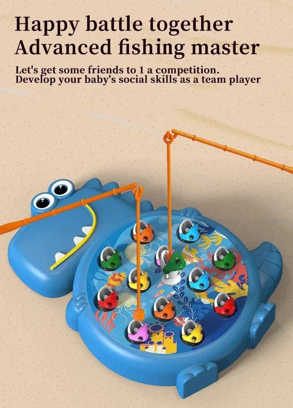 Planet Gates Children's Electric Fishing Toy Set Magnetic Fishing Rod Kids Baby Kitten Fishing Educational Toy Halloween Birthday Gift Toy Se