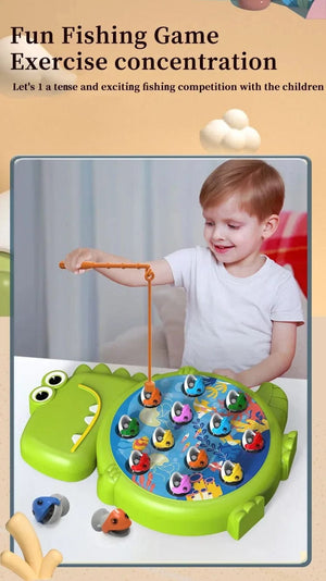 Planet Gates Children's Electric Fishing Toy Set Magnetic Fishing Rod Kids Baby Kitten Fishing Educational Toy Halloween Birthday Gift Toy Se