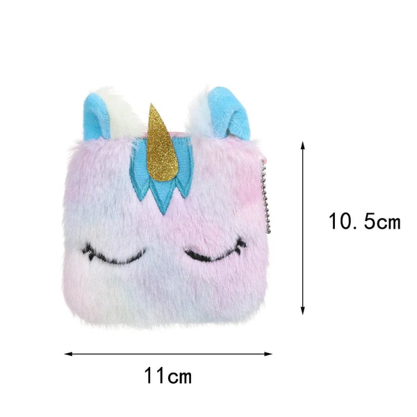 Planet Gates Children's Fanny Pack Cute Unicorn  Plush Toys Belt Gradient Color Chest Bag Cartoon Coin Purse Travel Chest Bag Girls Waist Bag