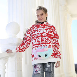 Planet Gates Children's Fanny Pack Cute Unicorn  Plush Toys Belt Gradient Color Chest Bag Cartoon Coin Purse Travel Chest Bag Girls Waist Bag