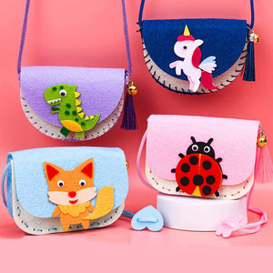 Planet Gates Children's Handmade Craft Kits Non-woven Weaving DIY Toys Felt Cloth Crossbody Bag Montessori Aids Early Education for Kids