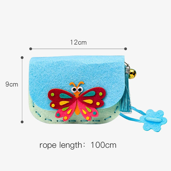 Planet Gates Children's Handmade Craft Kits Non-woven Weaving DIY Toys Felt Cloth Crossbody Bag Montessori Aids Early Education for Kids