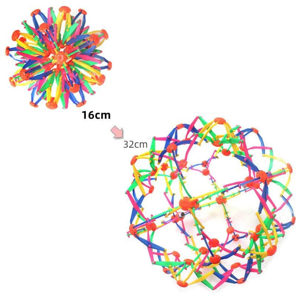 Planet Gates Children's Magic Telescopic Ball Outdoor Flower Ball Throwing Ball Kick-off Stretching Flower Ball Parent-child interactive toy