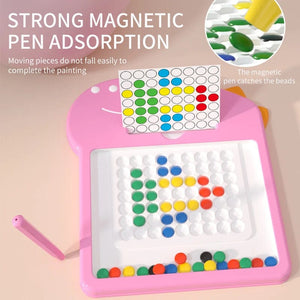 Planet Gates Children's magnetic pen drawing board puzzle magnetic magnet stone bead focus training coordination exercise toy