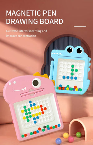Planet Gates Children's magnetic pen drawing board puzzle magnetic magnet stone bead focus training coordination exercise toy