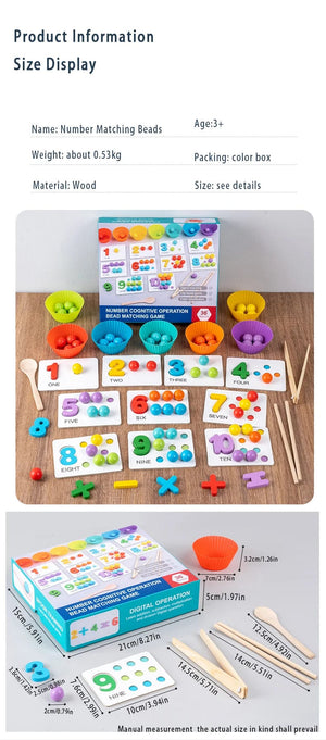 Planet Gates Children's math teaching aids, baby number cognition, arithmetic matching, educational early education toys, Montessori teaching