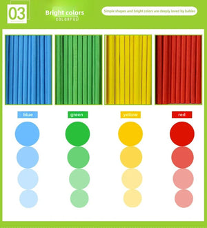 Planet Gates Children's math teaching aids, counting sticks, arithmetic learning box, wooden educational toys, Montessori education