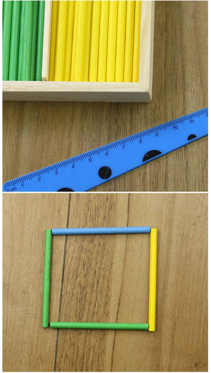 Planet Gates Children's math teaching aids, counting sticks, arithmetic learning box, wooden educational toys, Montessori education