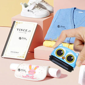 Planet Gates Children's Name Seal Custom Student's Name Stamp Kindergarten Clothes Waterproof Name Sticker Kawaii Montessori Stamp Gift