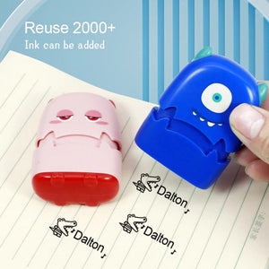 Planet Gates Children's Name Seal Custom Student's Name Stamp Kindergarten Clothes Waterproof Name Sticker Kawaii Montessori Stamp Gift