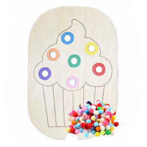 Planet Gates Children's Sensory Tray Table Color Hairball Game Wooden Tile Montessori Early Education Toys Kids Toys Educational Accessories
