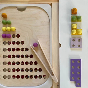 Planet Gates Children's Sensory Tray Table Color Hairball Game Wooden Tile Montessori Early Education Toys Kids Toys Educational Accessories