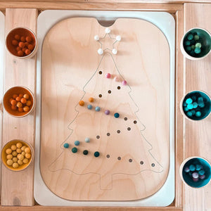 Planet Gates Children's Sensory Tray Table Color Hairball Game Wooden Tile Montessori Early Education Toys Kids Toys Educational Accessories
