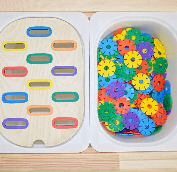 Planet Gates Children's Sensory Tray Table Color Hairball Game Wooden Tile Montessori Early Education Toys Kids Toys Educational Accessories