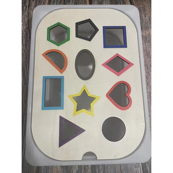 Planet Gates Children's Sensory Tray Table Color Hairball Game Wooden Tile Montessori Early Education Toys Kids Toys Educational Accessories