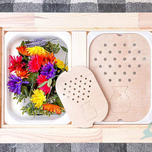 Planet Gates Children's Sensory Tray Table Color Hairball Game Wooden Tile Montessori Early Education Toys Kids Toys Educational Accessories