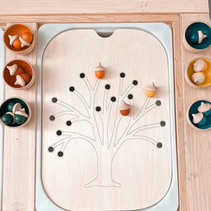 Planet Gates Children's Sensory Tray Table Color Hairball Game Wooden Tile Montessori Early Education Toys Kids Toys Educational Accessories