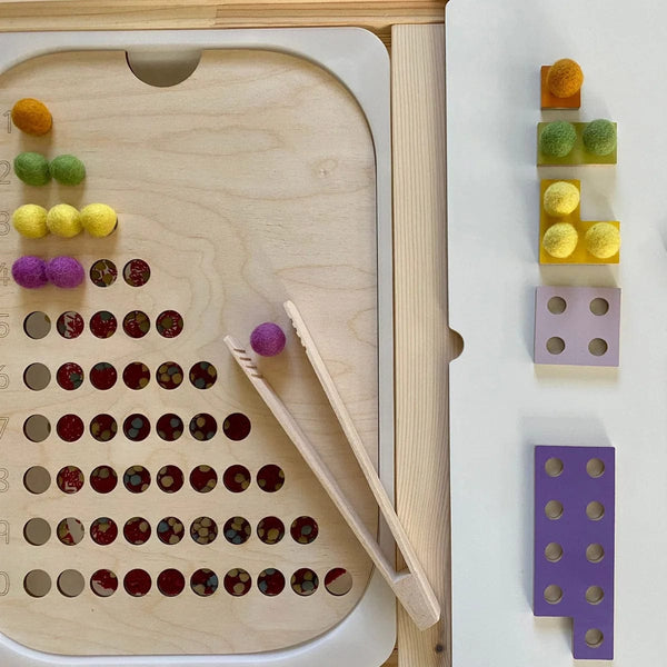 Planet Gates Children's Sensory Tray Table Color Hairball Game Wooden Tile Montessori Early Education Toys Kids Toys Educational Accessories