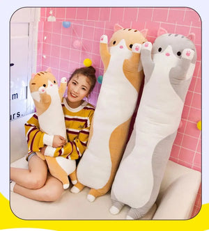 Planet Gates Children's Toy Stuffed Animal Pillow Cute Cat Pillow Soft Plush Long Cat Pillow Birthday Gift